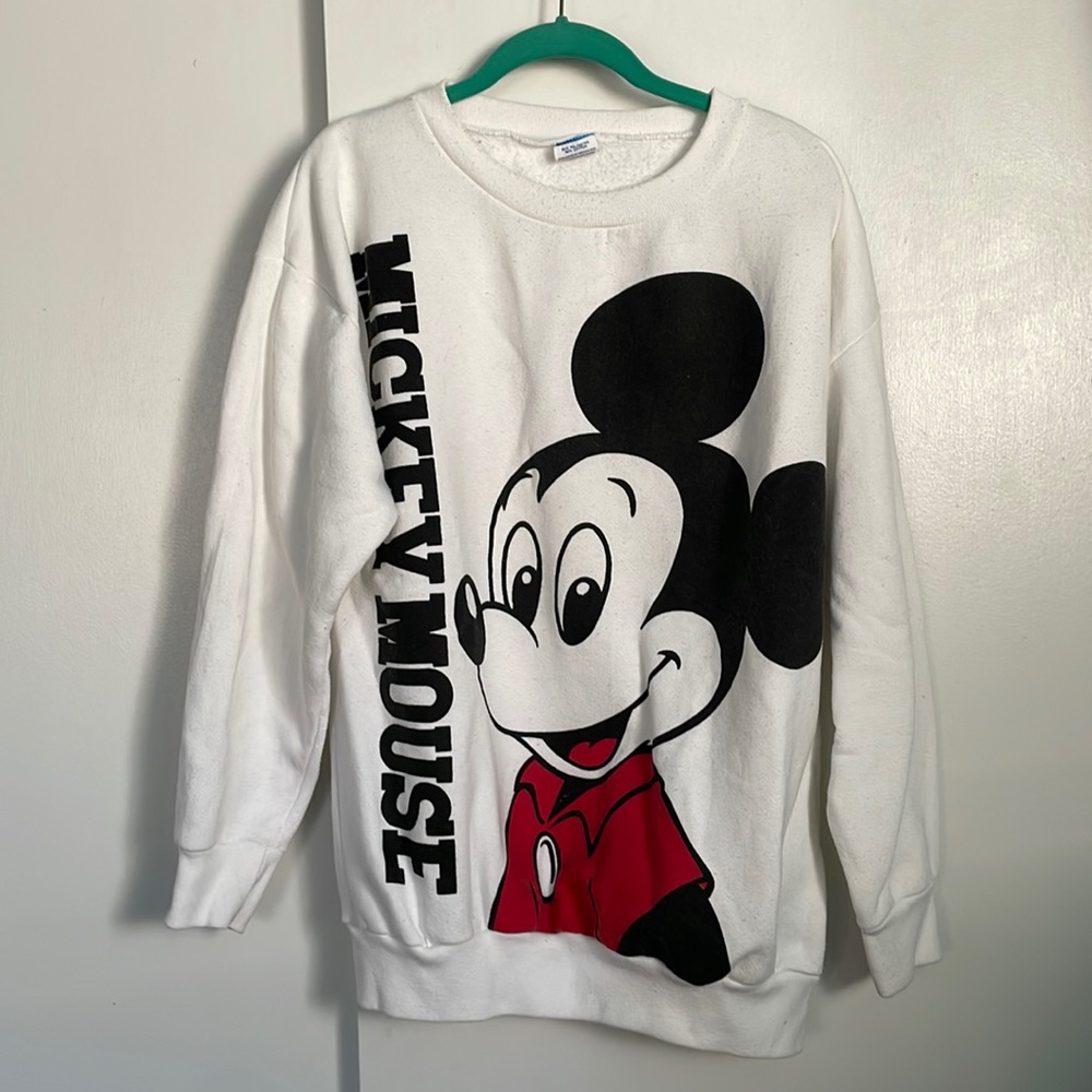 Vintage Micky Mouse crew neck sweatshirt back and front detail